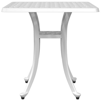 Garden Table White Cast Aluminum Small Durable Garden Table