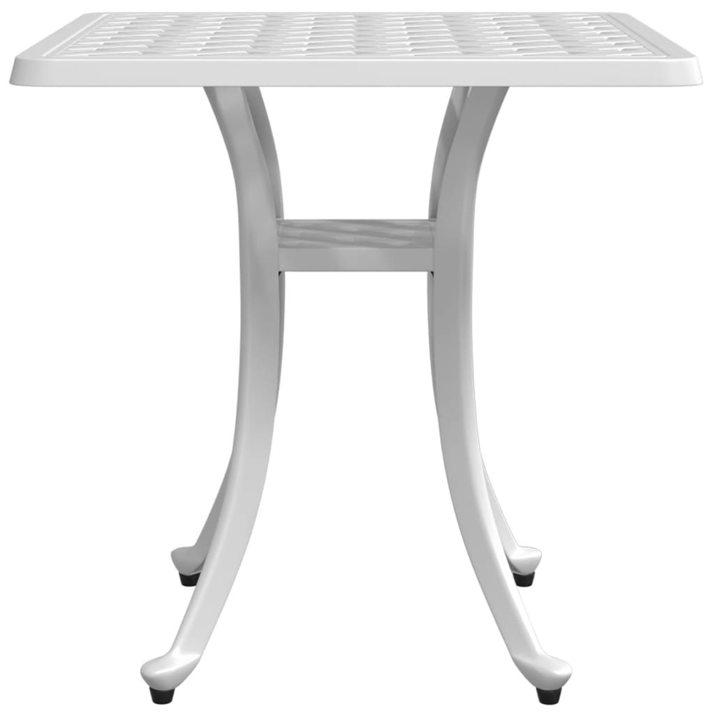 Garden Table White Cast Aluminum Small Durable Garden Table