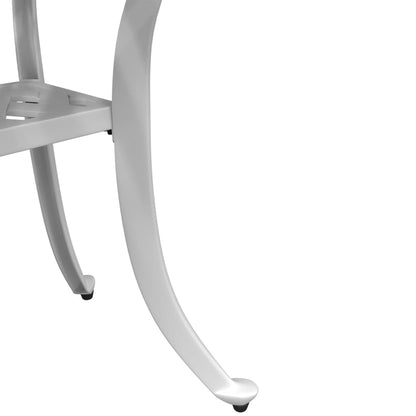 Garden Table White Cast Aluminum Small Durable Garden Table