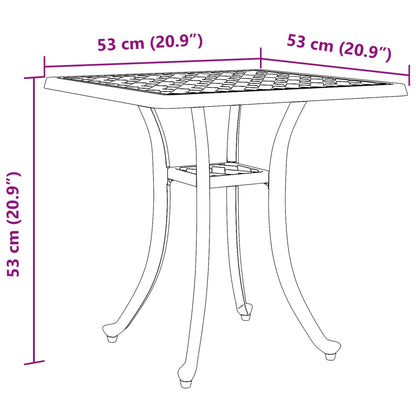 Garden Table White Cast Aluminum Small Durable Garden Table