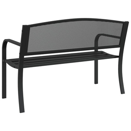 Garden Bench | Black | Powder-Coated Steel | Standard |  Durable