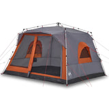 Family Tent Cabin 7-Person Grey and Orange Quick Release