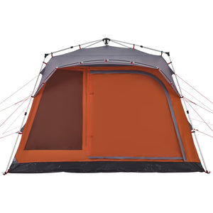 Family Tent Cabin 7-Person Grey and Orange Quick Release