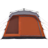 Family Tent Cabin 7-Person Grey and Orange Quick Release