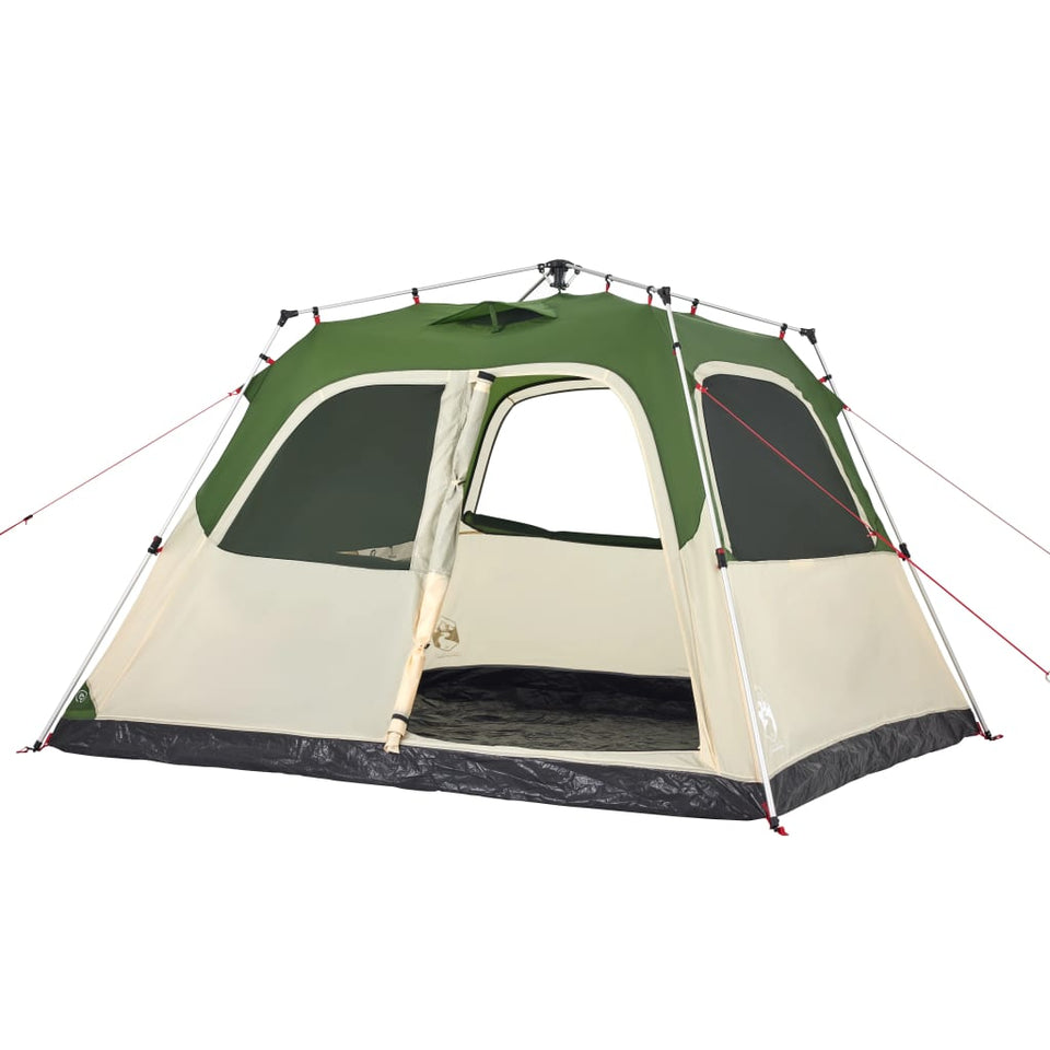 Family Tent Dome 6-Person Green Quick Release