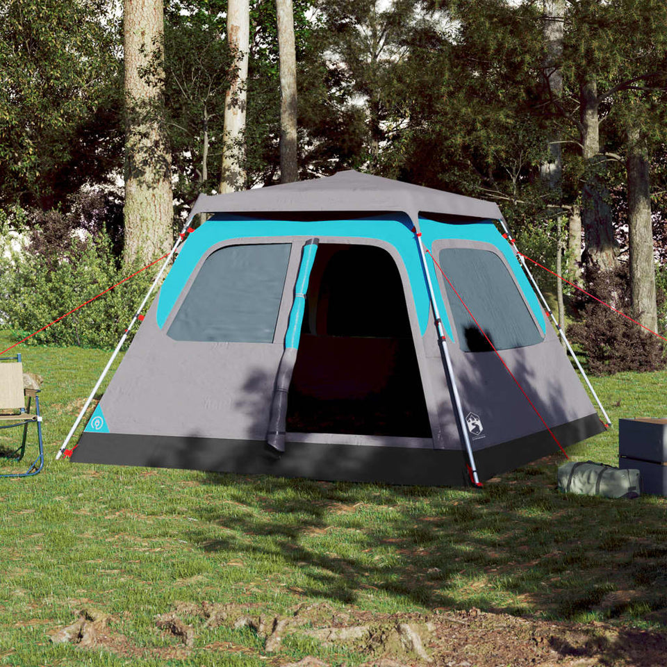 Family Tent Dome 6-Person Blue Quick Release