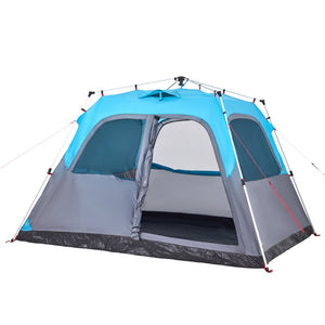 Family Tent Dome 6-Person Blue Quick Release