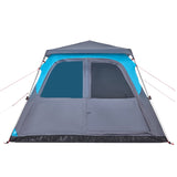 Family Tent Dome 6-Person Blue Quick Release