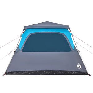 Family Tent Dome 6-Person Blue Quick Release