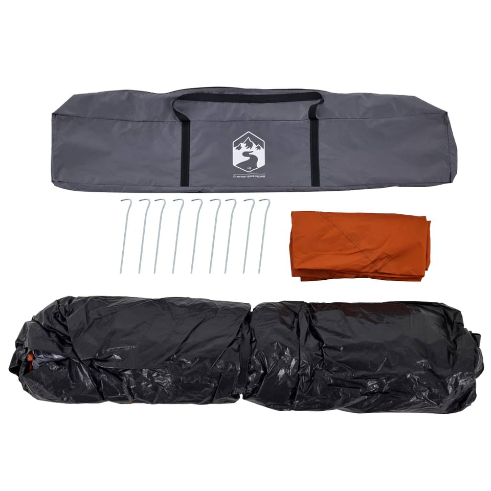 Family Tent Dome 6-Person Grey and Orange Quick Release