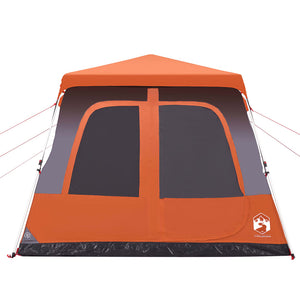 Family Tent Dome 8-Person Grey and Orange Quick Release