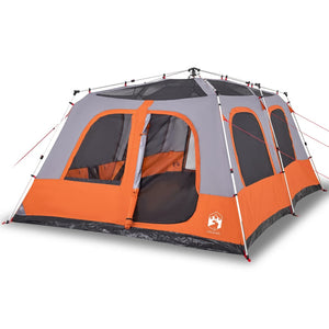 Family Tent Dome 10-Person Grey and Orange Quick Release