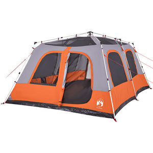 Family Tent Dome 10-Person Grey and Orange Quick Release