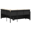 Patio Sofa with Table and Cushions L-shaped Black Poly Rattan