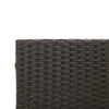 Patio Sofa with Table and Cushions L-shaped Black Poly Rattan