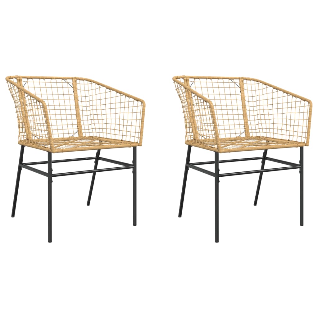 Garden Chair | Brown | PE rattan, powder-coated steel | Standard