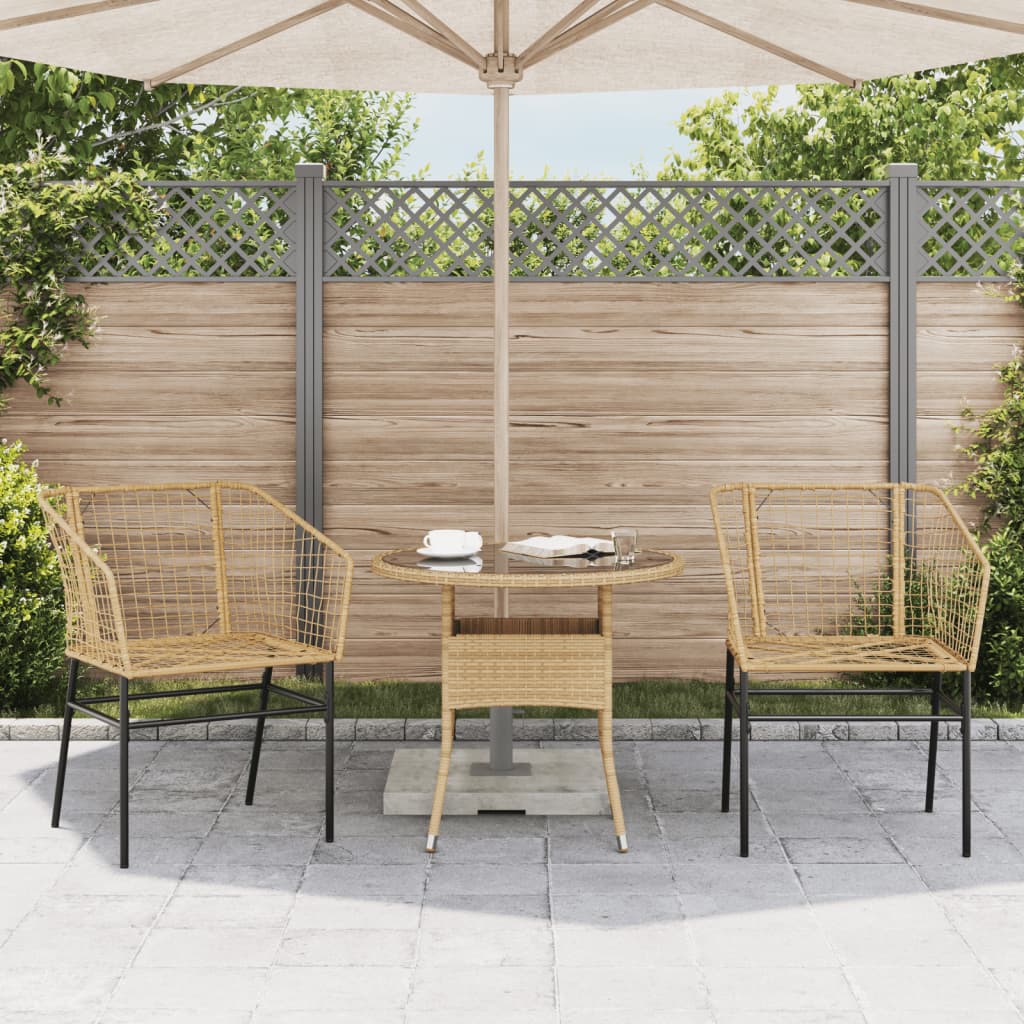 Garden Chair | Brown | PE rattan, powder-coated steel | Standard