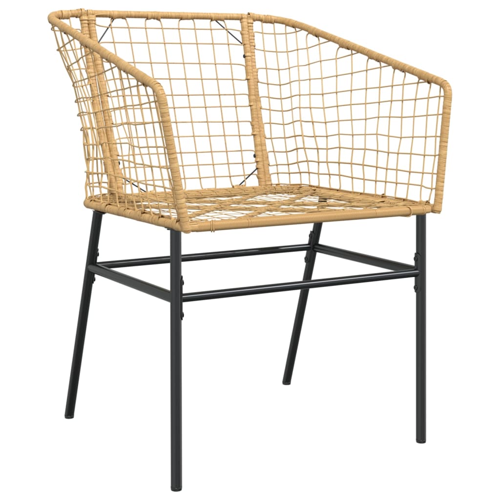 Garden Chair | Brown | PE rattan, powder-coated steel | Standard