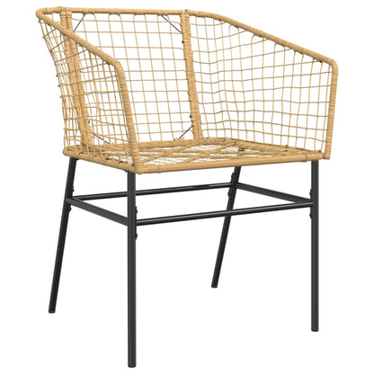 Garden Chair | Brown | PE rattan, powder-coated steel | Standard