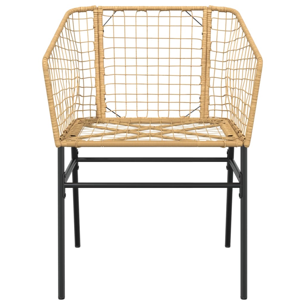 Garden Chair | Brown | PE rattan, powder-coated steel | Standard