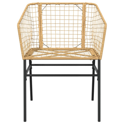 Garden Chair | Brown | PE rattan, powder-coated steel | Standard