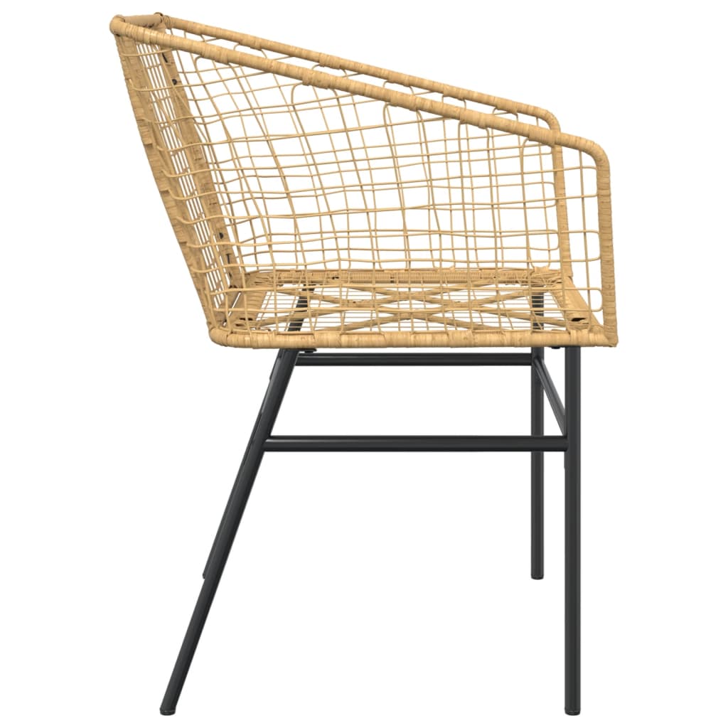 Garden Chair | Brown | PE rattan, powder-coated steel | Standard
