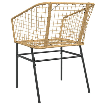 Garden Chair | Brown | PE rattan, powder-coated steel | Standard