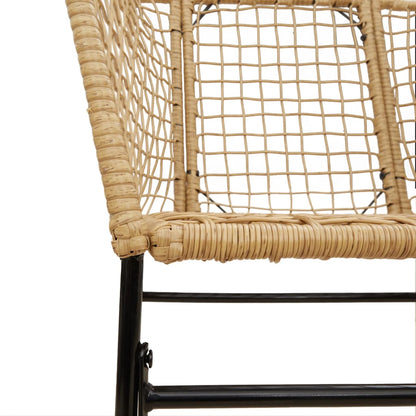 Garden Chair | Brown | PE rattan, powder-coated steel | Standard