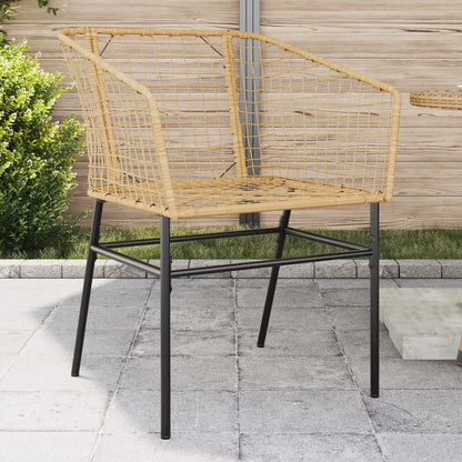 Garden Chair | Brown | PE rattan, powder-coated steel | Standard