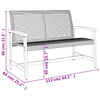Garden Bench Black 112 cm Poly Rattan and Acacia Wood