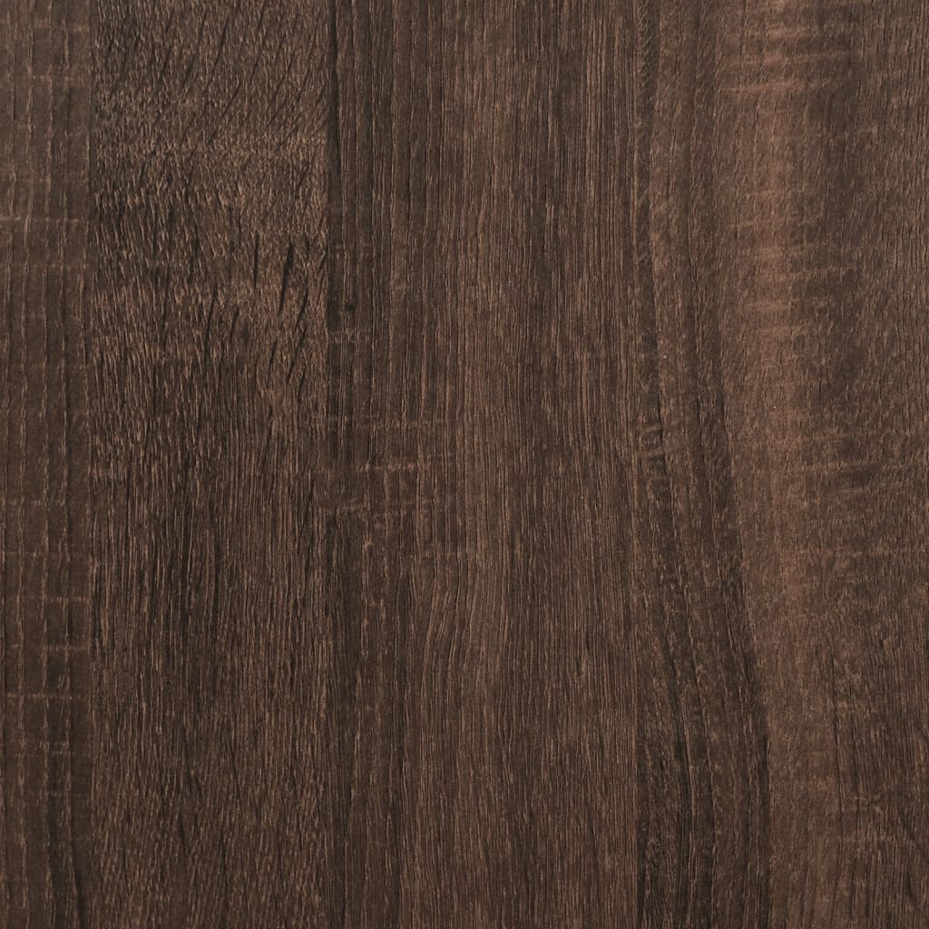Coffee Table Brown Oak 70x50x50 cm Engineered Wood and Metal