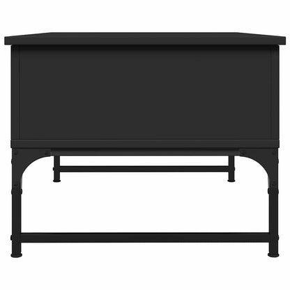 Coffee Table Black 70x50x40 cm Engineered Wood and Metal