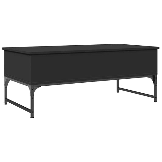 Coffee Table Black 100x50x40 cm Engineered Wood and Metal