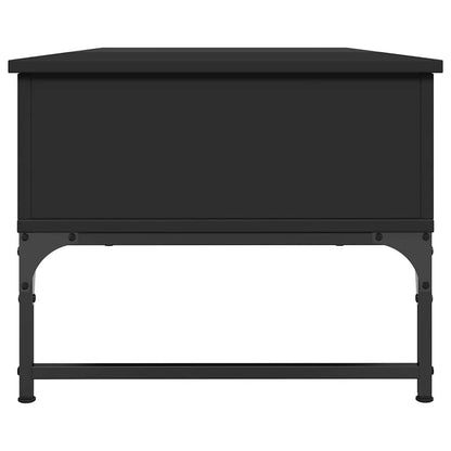 Coffee Table Black 100x50x40 cm Engineered Wood and Metal