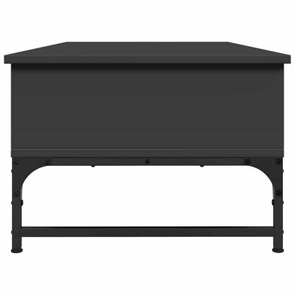 Coffee Table Black 100x50x35 cm Engineered Wood and Metal