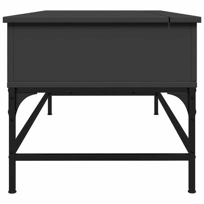 Coffee Table Black 100x50x45 cm Engineered Wood and Metal