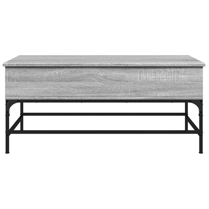 Coffee Table Grey Sonoma 100x50x45 cm Engineered Wood and Metal