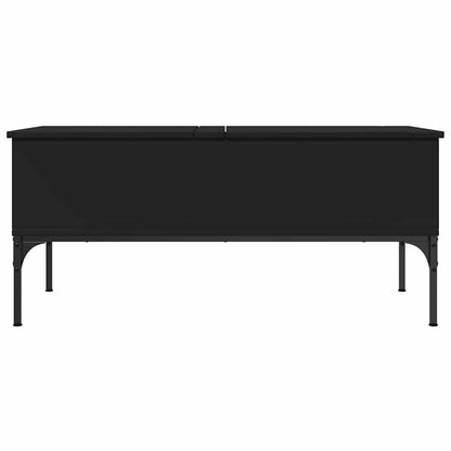 Coffee Table Black 100x50x45 cm Engineered Wood and Metal