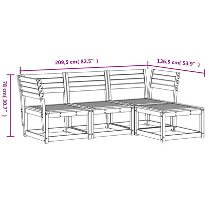 Garden Lounge Set | Wax Brown | Solid Pine Wood | Standard | Modular