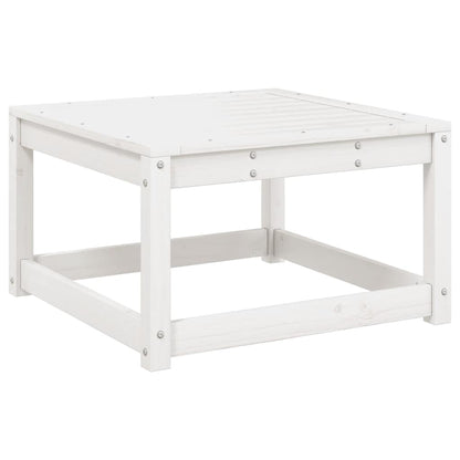 5 Piece Garden Lounge Set White Solid Wood Pine