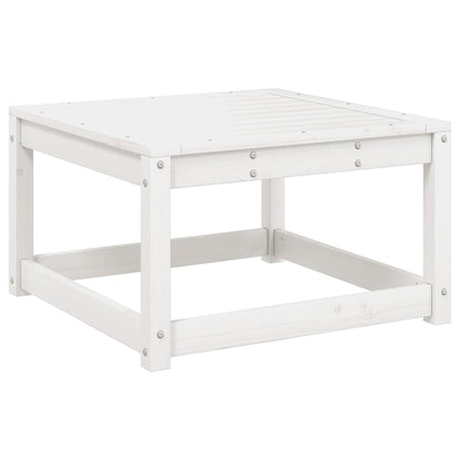 8 Piece Garden Lounge Set White Solid Wood Pine