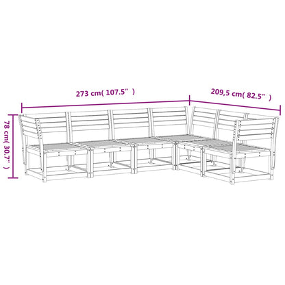 Garden Sofa Set | Wax brown | Solid pine wood | Regular | Modular