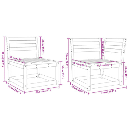 Garden Sofa Set | Wax brown | Solid pine wood | Regular | Modular