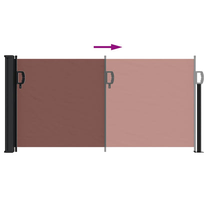 Retractable Side Awning Brown 100x300 cm