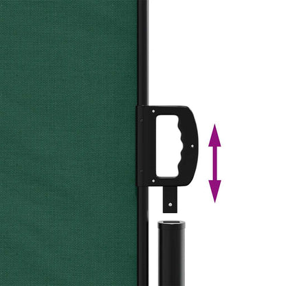 Retractable Side Awning Dark Green 117x300 cm