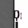 Retractable Side Awning Anthracite 63"x118.1"