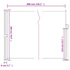 Retractable Side Awning Cream 180x300 cm