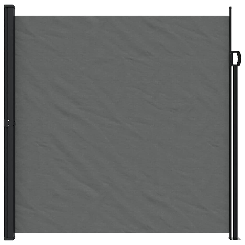 vidaXL Retractable Side Awning Anthracite 100% polyester with PU coating