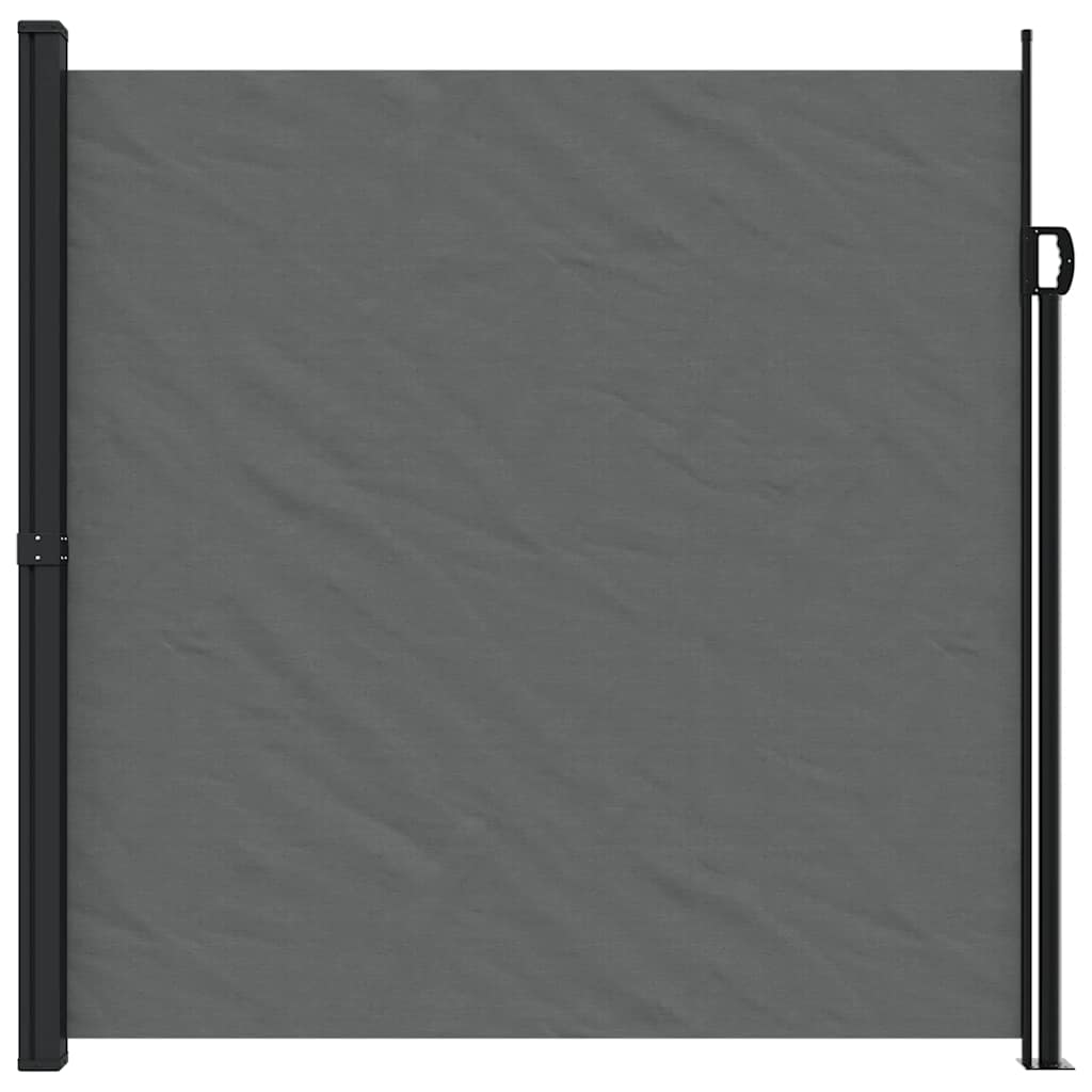 vidaXL Retractable Side Awning Anthracite 100% polyester with PU coating