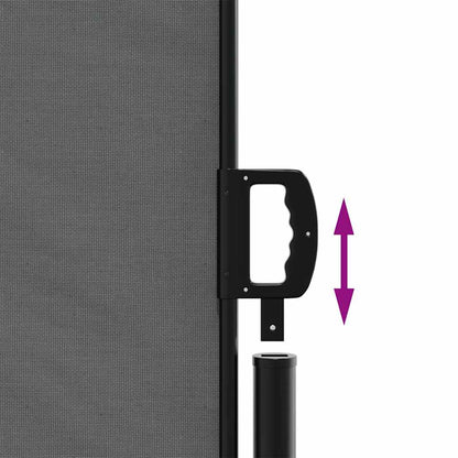 vidaXL Retractable Side Awning Anthracite 100% polyester with PU coating
